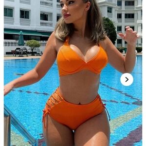 Vibrant Orange Bikini Set for Women